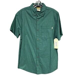 Dravus Brand Sea-Green Relaxed Fit Casual Button-Down Shirt Men's Small
